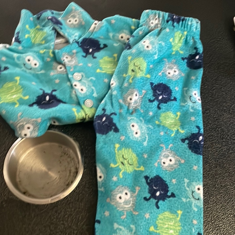 Blue monster pajamas